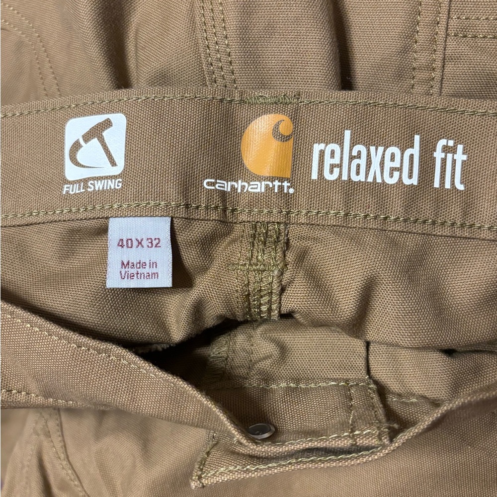 Carhartt Full Swing Relaxed Fit canvas Pant 40x32 Men's - Picture 14 of 16